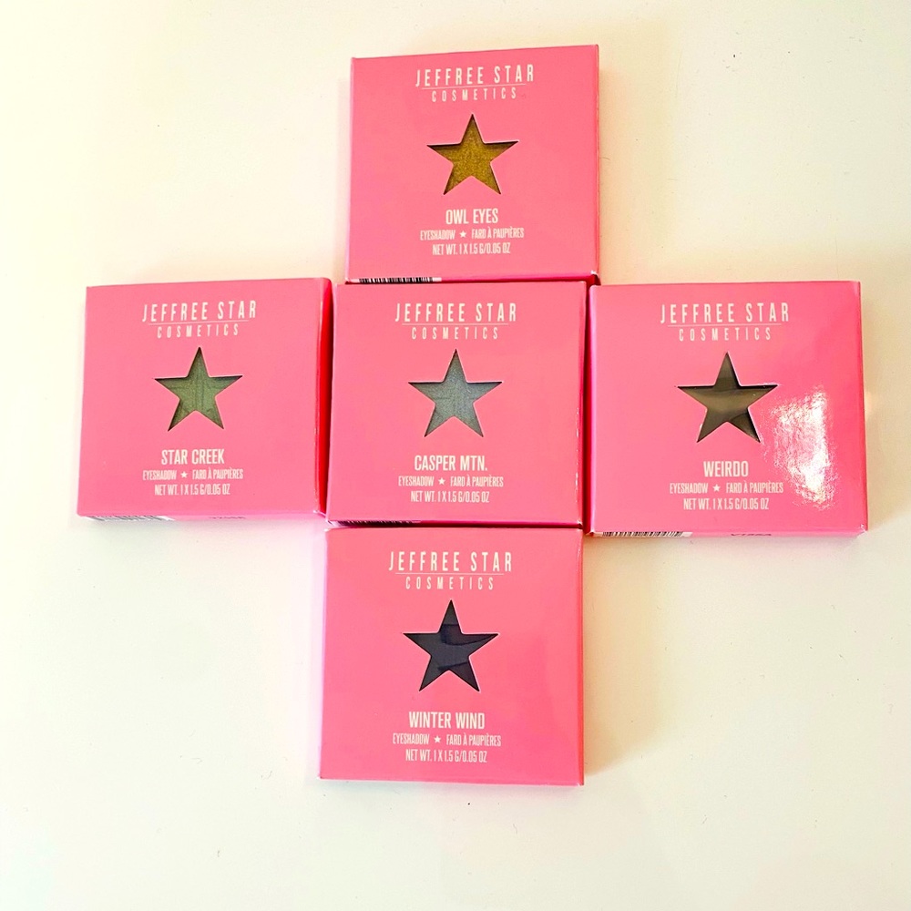 Jeffree Star single eyeshadows set of 5